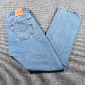 Levis Jeans Mens 35x34 Blue Straight Leg Classic 100 Cotton